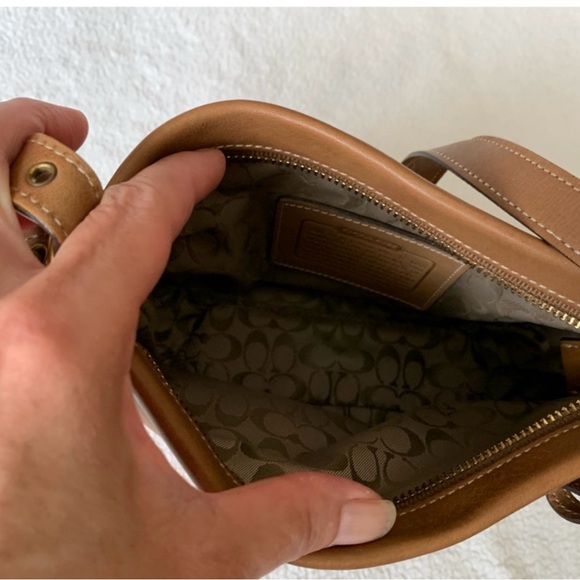 Coach Tan Mini Leather Shoulder Bag - Picture 12 of 13